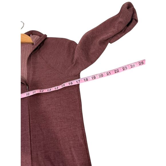 Nau Womens Wool Blend Half Zip Base Layer Top Brown Rose Womens XS - Picture 9 of 9